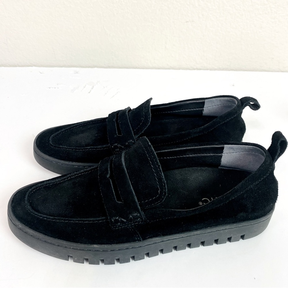 Vionic Black Suede Penny Loafers - Picture 2 of 7